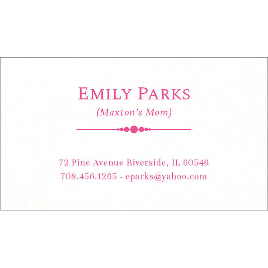 Ornamental Letterpress Business Cards